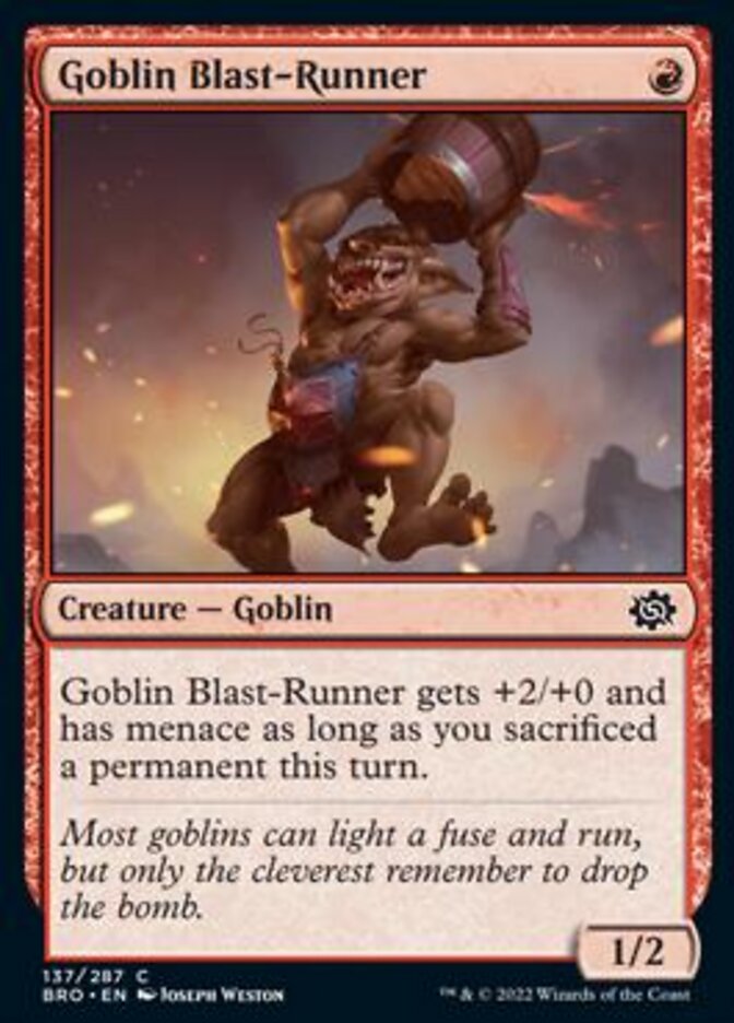Goblin Blast-Runner [The Brothers' War] - Magic: The Gathering - Card Brawlers | Quebec | Canada |