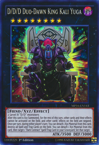 D/D/D Duo-Dawn King Kali Yuga [MP16-EN143] Super Rare - Yu-Gi-Oh! - Card Brawlers | Quebec | Canada |