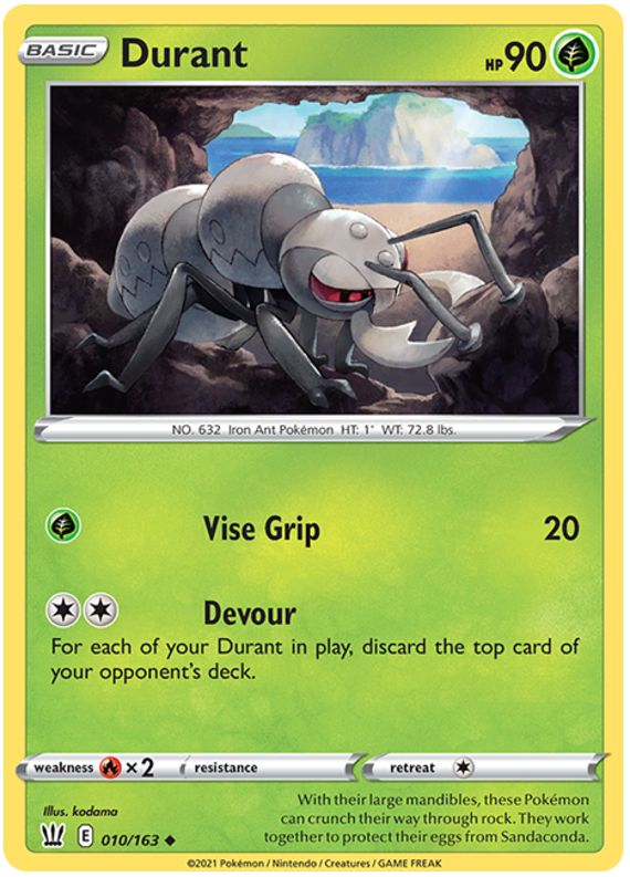 Durant (010/163) [Sword & Shield: Battle Styles] - Pokémon - Card Brawlers | Quebec | Canada |