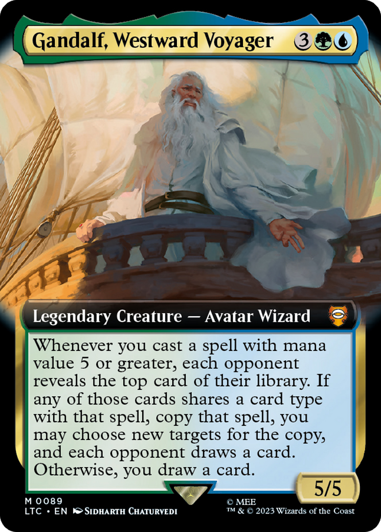 Gandalf, Westward Voyager (Extended Art) [The Lord of the Rings: Tales of Middle-Earth Commander] - Magic: The Gathering - Card Brawlers | Quebec | Canada |