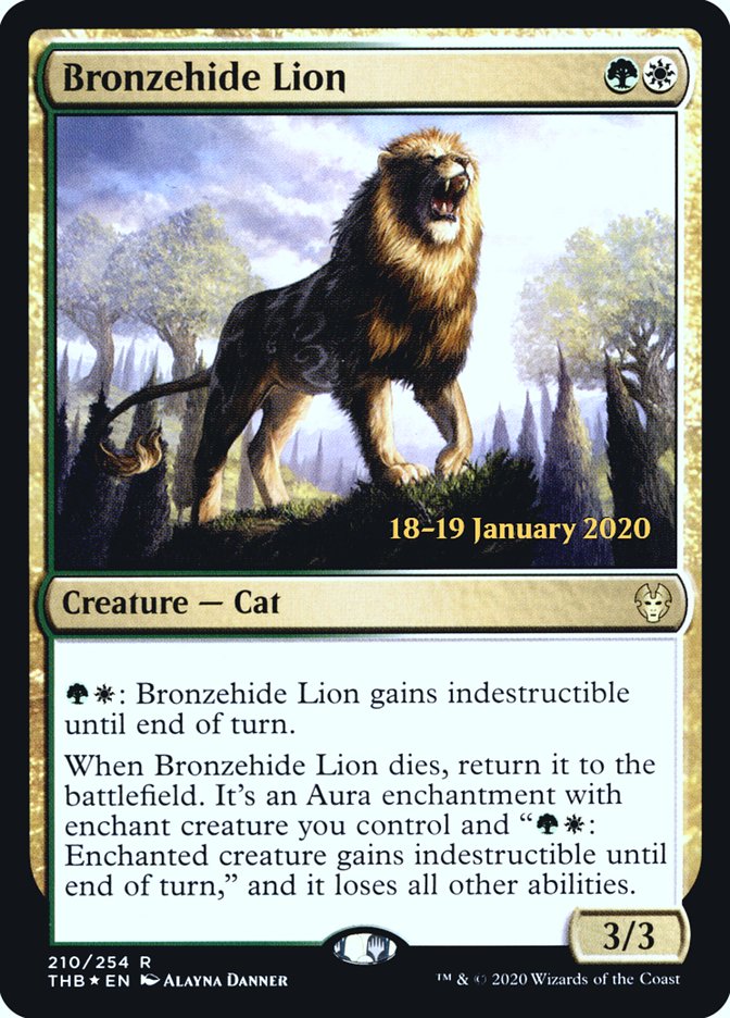 Bronzehide Lion [Theros Beyond Death Prerelease Promos] - Magic: The Gathering - Card Brawlers | Quebec | Canada |