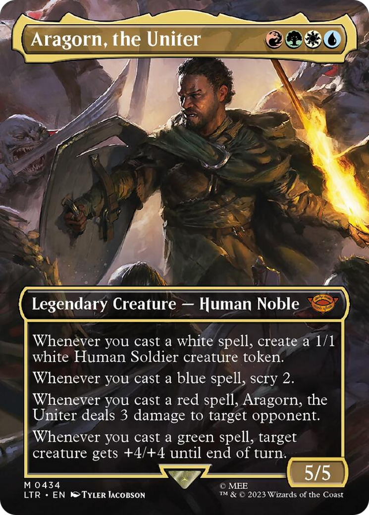 Aragorn, the Uniter (Borderless Alternate Art) [The Lord of the Rings: Tales of Middle-Earth] - Magic: The Gathering - Card Brawlers | Quebec | Canada |