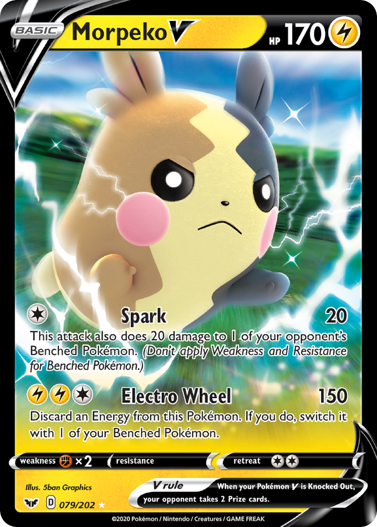 Morpeko V (079/202) [Sword & Shield: Base Set] - Pokémon - Card Brawlers | Quebec | Canada |