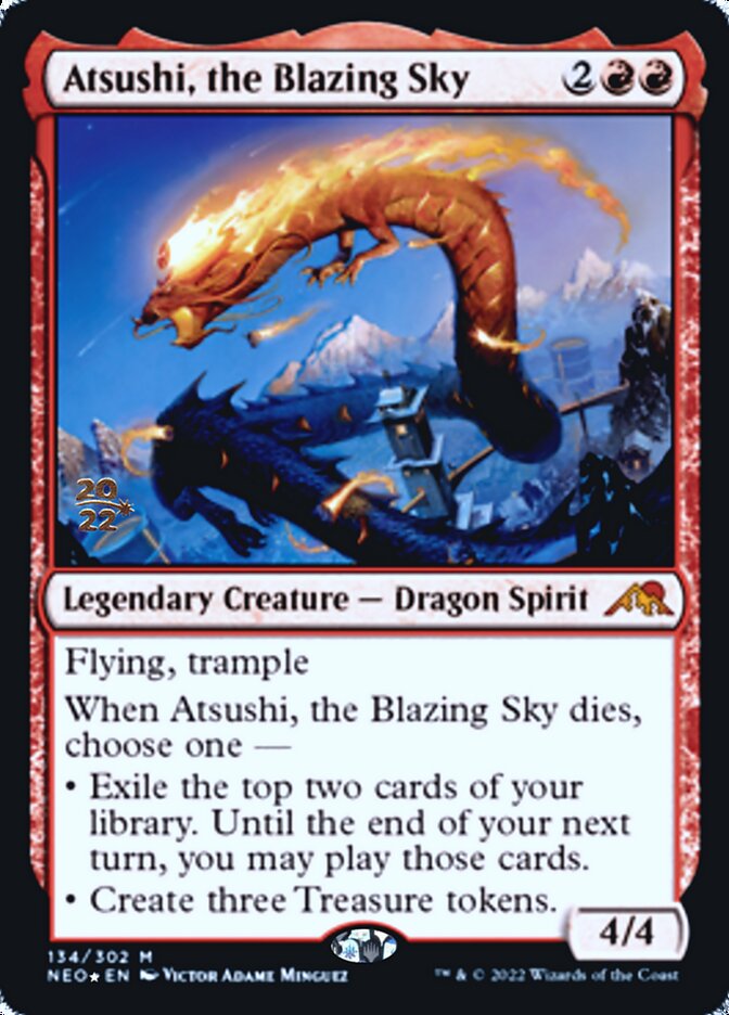 Atsushi, the Blazing Sky [Kamigawa: Neon Dynasty Prerelease Promos] - Magic: The Gathering - Card Brawlers | Quebec | Canada |