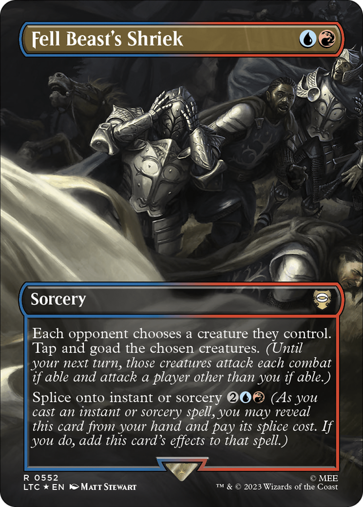 Fell Beast's Shriek (Borderless) (Surge Foil) [The Lord of the Rings: Tales of Middle-Earth Commander] - Magic: The Gathering - Card Brawlers | Quebec | Canada |