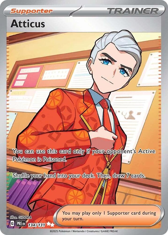 Atticus (134/131) [Scarlet & Violet: Prismatic Evolutions] - Pokémon - Card Brawlers | Quebec | Canada |