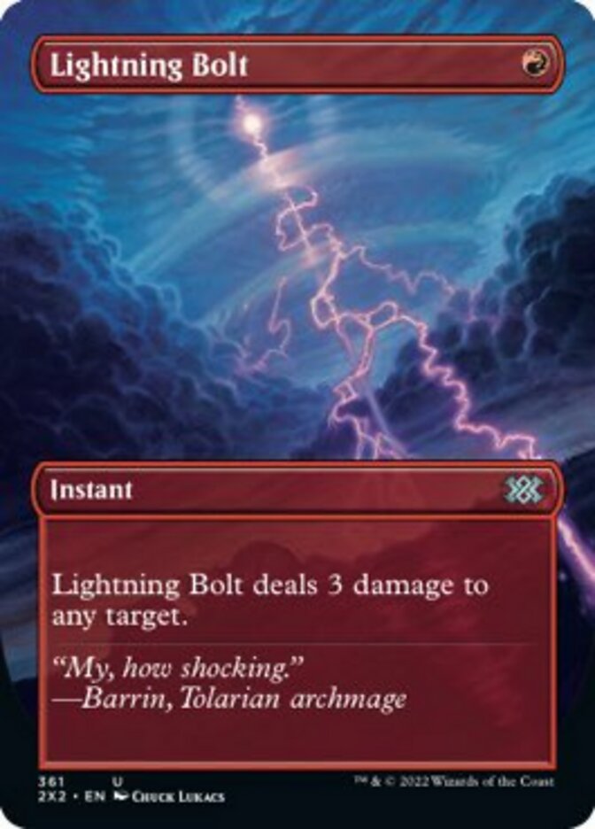 Lightning Bolt (Borderless Alternate Art) [Double Masters 2022] - Magic: The Gathering - Card Brawlers | Quebec | Canada |