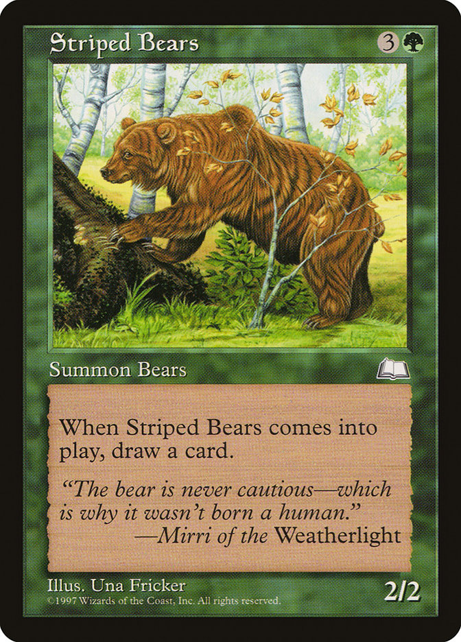 Striped Bears [Weatherlight] - Magic: The Gathering - Card Brawlers | Quebec | Canada |