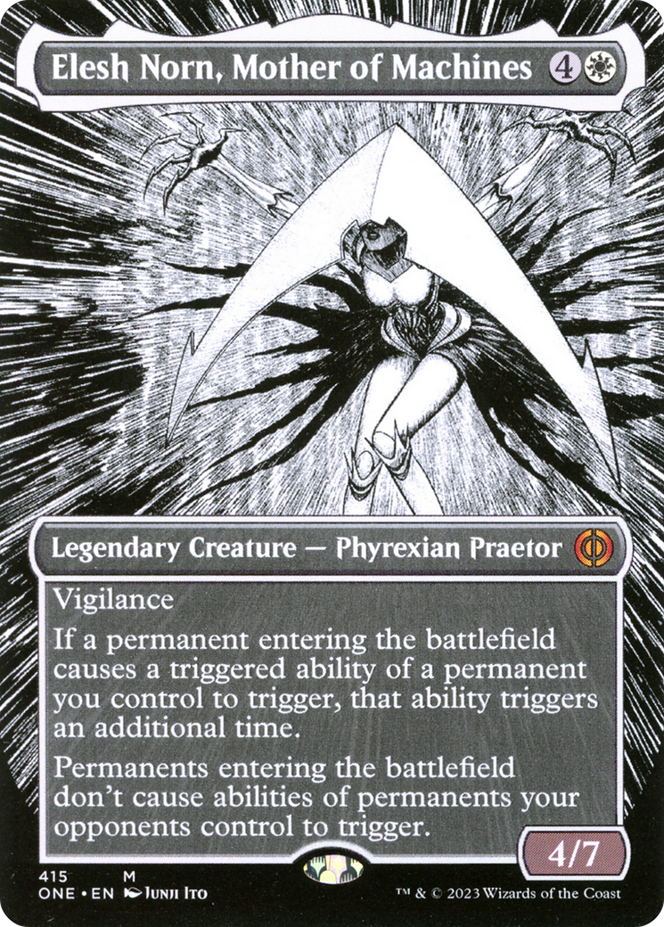 Elesh Norn, Mother of Machines (Borderless Manga) [Phyrexia: All Will Be One] - Magic: The Gathering - Card Brawlers | Quebec | Canada |
