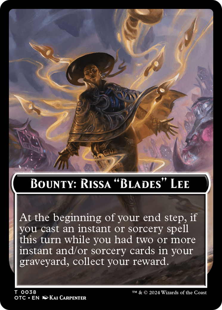 Bounty: Rissa "Blades" Lee // Bounty Rules Double-Sided Token [Outlaws of Thunder Junction Commander Tokens] - Magic: The Gathering - Card Brawlers | Quebec | Canada |