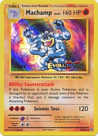Machamp (59/108) (XY Evolutions Staff Prerelease) [XY: Black Star Promos] - Pokémon - Card Brawlers | Quebec | Canada |