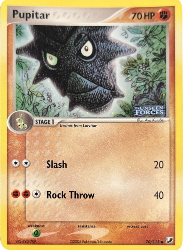 Pupitar (70/115) (Stamped) [EX: Unseen Forces] - Pokémon - Card Brawlers | Quebec | Canada |