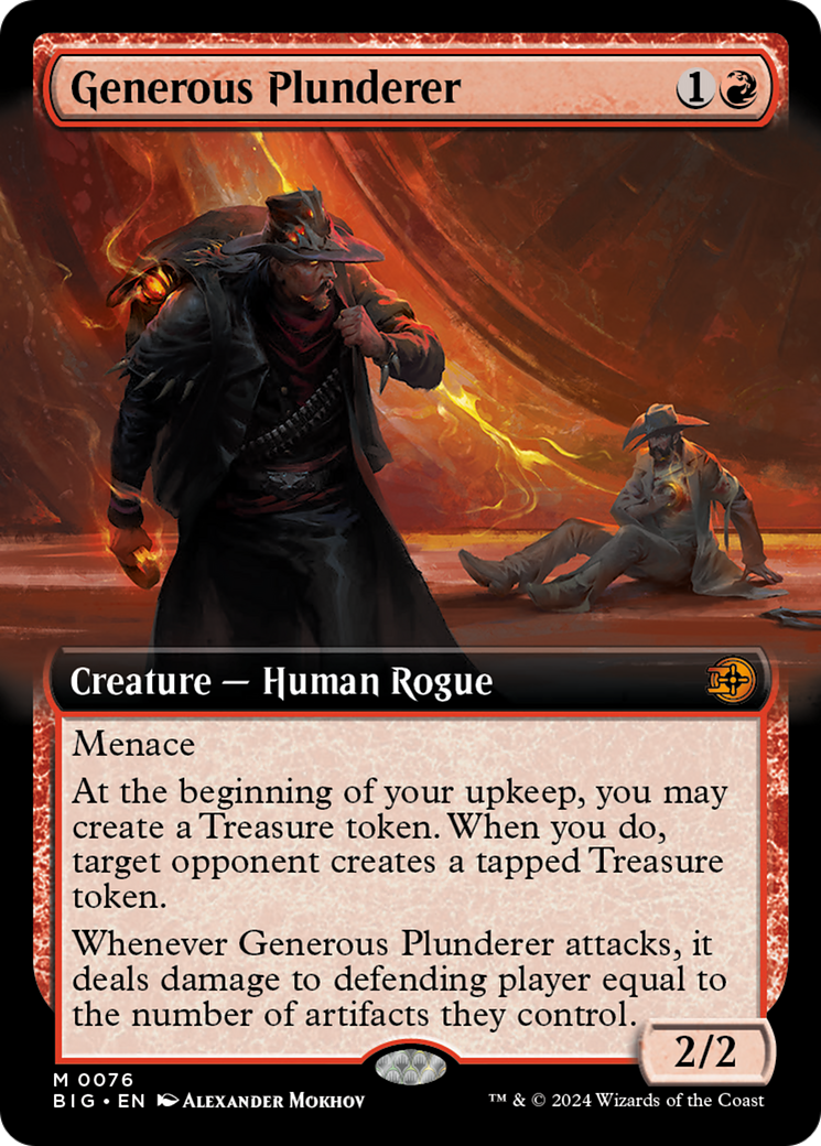 Generous Plunderer (Extended Art) [Outlaws of Thunder Junction: The Big Score] - Magic: The Gathering - Card Brawlers | Quebec | Canada |