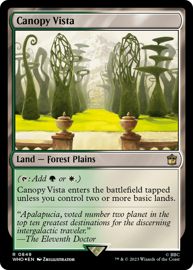 Canopy Vista (Surge Foil) [Doctor Who] - Magic: The Gathering - Card Brawlers | Quebec | Canada |