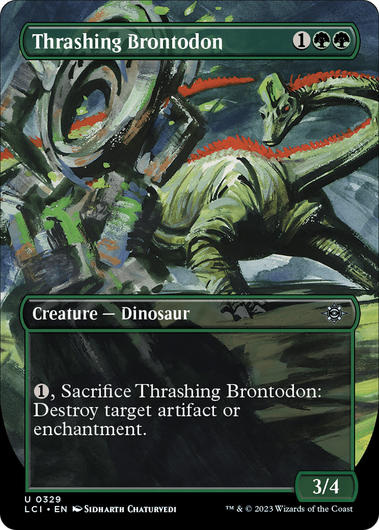 Thrashing Brontodon (Borderless) [The Lost Caverns of Ixalan] - Magic: The Gathering - Card Brawlers | Quebec | Canada |