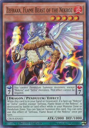 Zefraxa, Flame Beast of the Nekroz [CROS-ENAE1] Super Rare - Yu-Gi-Oh! - Card Brawlers | Quebec | Canada |