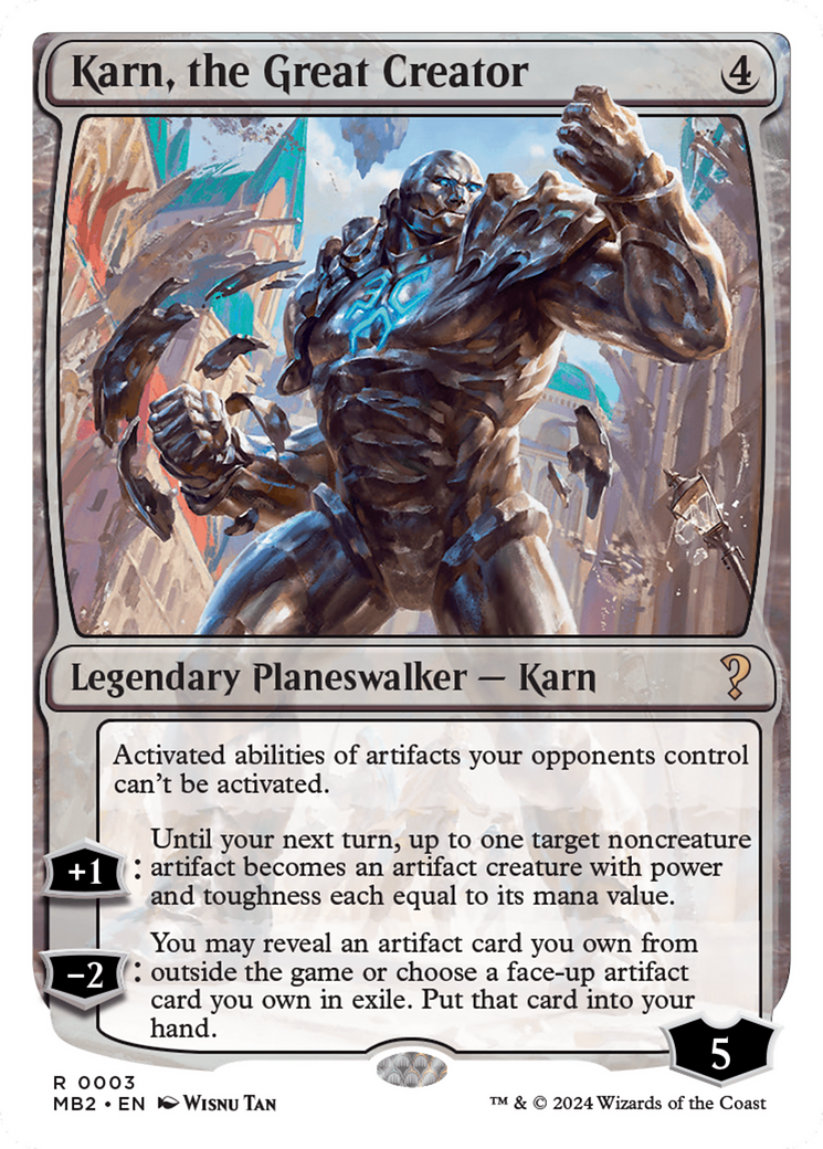 Karn, the Great Creator (White Border) [Mystery Booster 2] - Magic: The Gathering - Card Brawlers | Quebec | Canada |