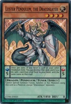 Luster Pendulum, the Dracoslayer [CORE-EN025] Super Rare - Yu-Gi-Oh! - Card Brawlers | Quebec | Canada |