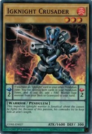 Igknight Crusader [CORE-EN027] Super Rare - Yu-Gi-Oh! - Card Brawlers | Quebec | Canada |