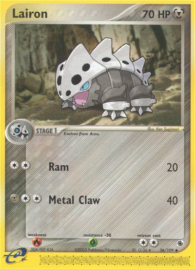 Lairon (36/109) [EX: Ruby & Sapphire] - Pokémon - Card Brawlers | Quebec | Canada |