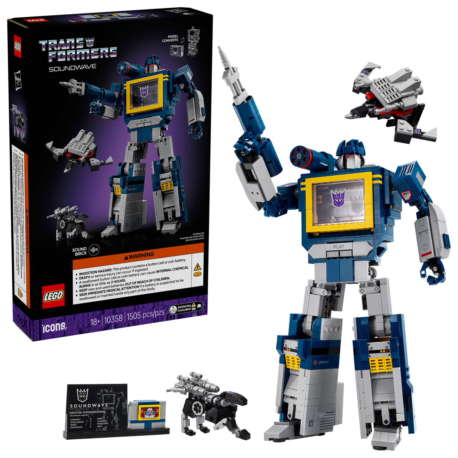 LEGO® - Icons - Transformers: Soundwave - Building Kit - 10358