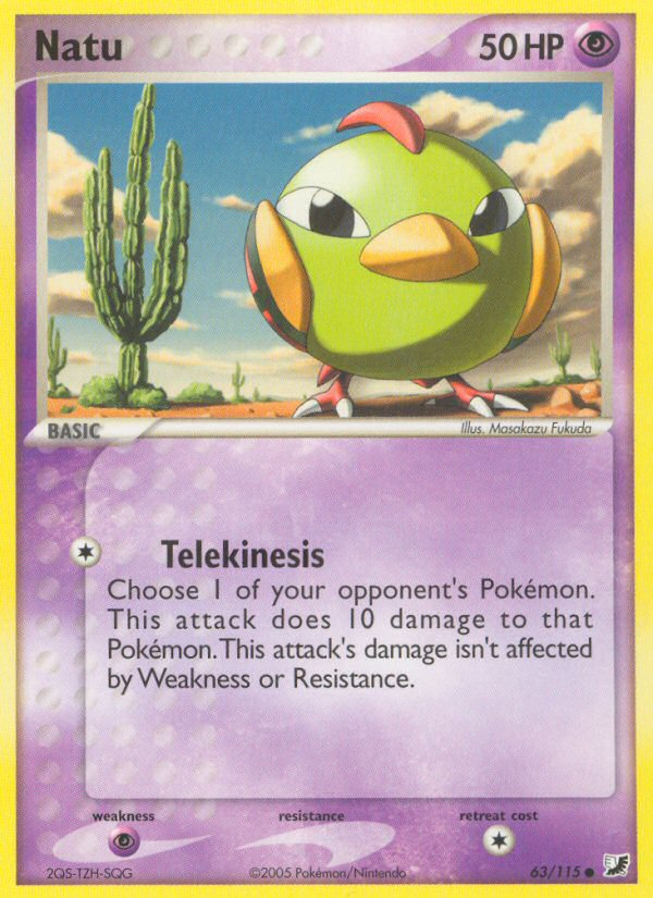 Natu (63/115) [EX: Unseen Forces] - Pokémon - Card Brawlers | Quebec | Canada |