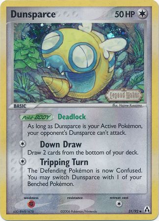 Dunsparce (31/92) (Stamped) [EX: Legend Maker] - Pokémon - Card Brawlers | Quebec | Canada |
