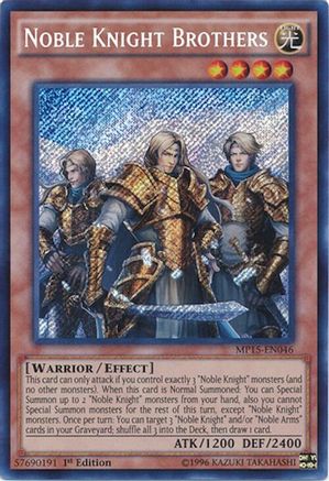 Noble Knight Brothers [MP15-EN046] Secret Rare - Yu-Gi-Oh! - Card Brawlers | Quebec | Canada |