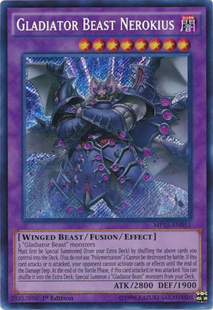 Gladiator Beast Nerokius [MP15-EN051] Secret Rare - Yu-Gi-Oh! - Card Brawlers | Quebec | Canada |