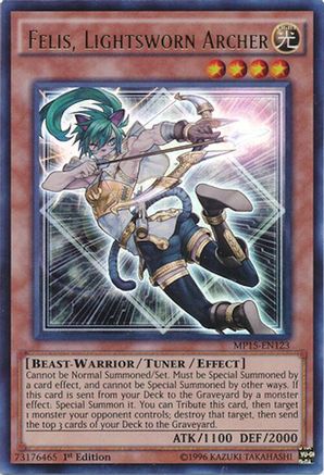 Felis, Lightsworn Archer [MP15-EN123] Ultra Rare - Yu-Gi-Oh! - Card Brawlers | Quebec | Canada |