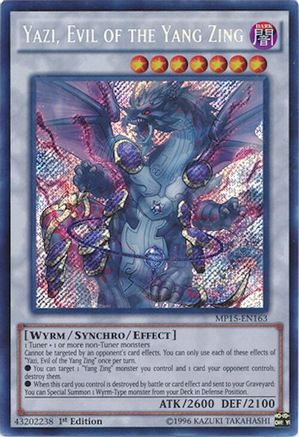 Yazi, Evil of the Yang Zing [MP15-EN163] Secret Rare - Yu-Gi-Oh! - Card Brawlers | Quebec | Canada |