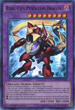 Rune-Eyes Pendulum Dragon [MP15-EN220] Ultra Rare - Yu-Gi-Oh! - Card Brawlers | Quebec | Canada |
