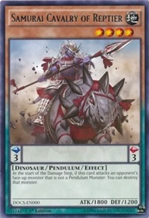 Samurai Cavalry of Reptier [DOCS-EN000] Rare - Yu-Gi-Oh! - Card Brawlers | Quebec | Canada |