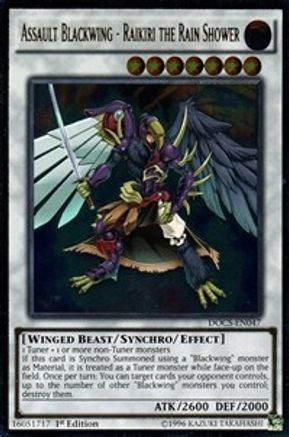 Assault Blackwing - Raikiri the Rain Shower (UTR) [DOCS-EN047] Ultimate Rare - Yu-Gi-Oh! - Card Brawlers | Quebec | Canada |