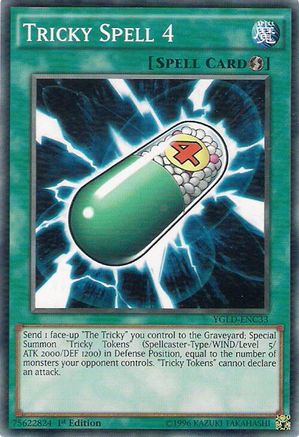 Tricky Spell 4 [YGLD-ENC33] Common - Yu-Gi-Oh! - Card Brawlers | Quebec | Canada |