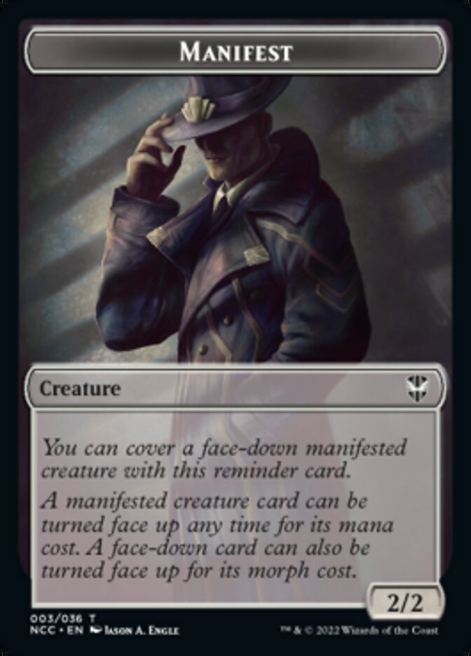 Manifest // Copy Double-Sided Token [Streets of New Capenna Commander Tokens] - Magic: The Gathering - Card Brawlers | Quebec | Canada |
