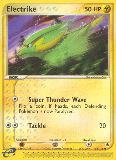 Electrike (53/109) [EX: Ruby & Sapphire] - Pokémon - Card Brawlers | Quebec | Canada |