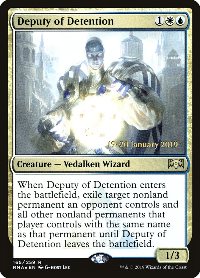 Deputy of Detention [Ravnica Allegiance Prerelease Promos] - Magic: The Gathering - Card Brawlers | Quebec | Canada |
