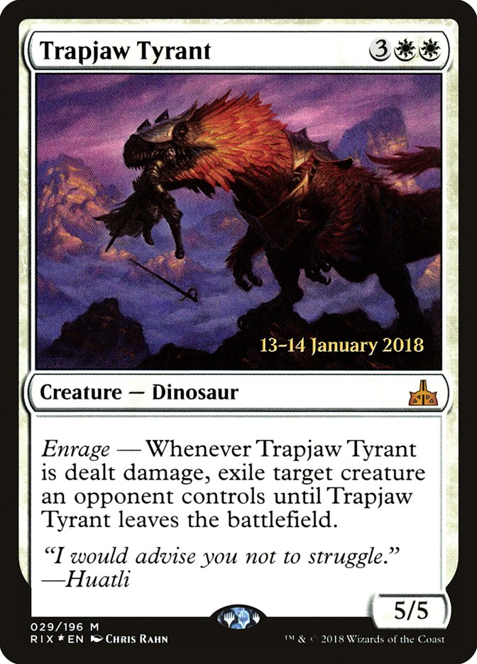 Trapjaw Tyrant [Rivals of Ixalan Prerelease Promos] - Magic: The Gathering - Card Brawlers | Quebec | Canada |