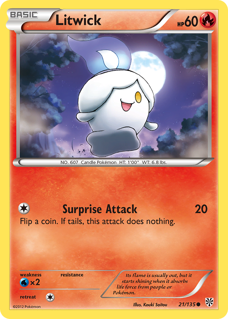 Litwick (21/135) [Black & White: Plasma Storm] - Pokémon - Card Brawlers | Quebec | Canada |
