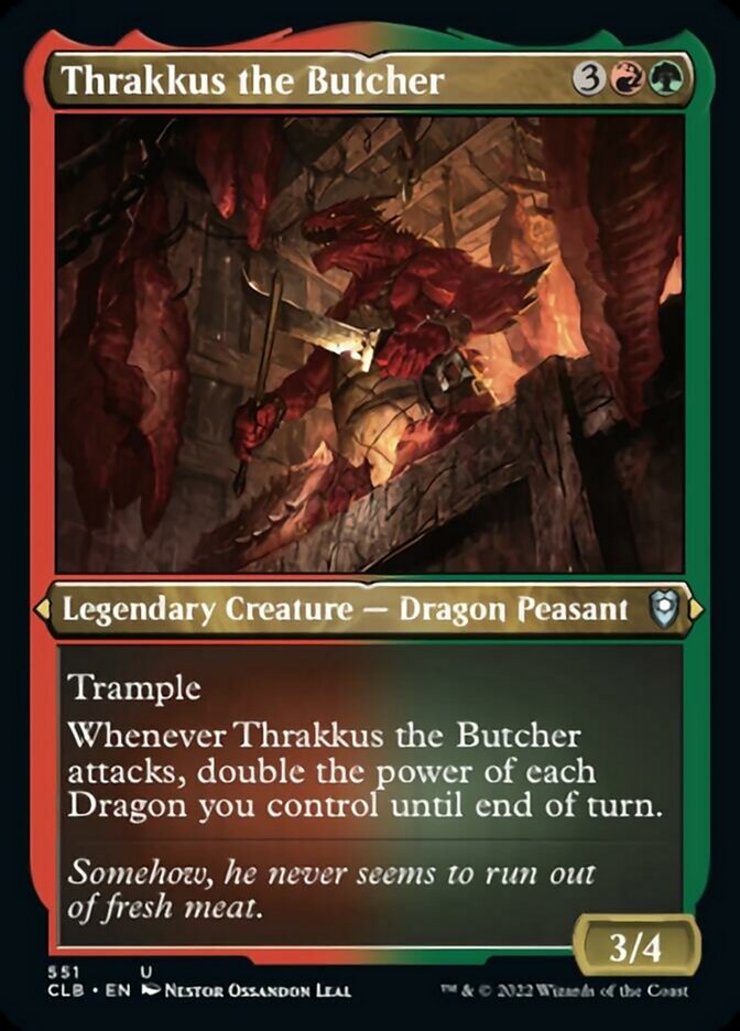 Thrakkus the Butcher (Foil Etched) [Commander Legends: Battle for Baldur's Gate] - Magic: The Gathering - Card Brawlers | Quebec | Canada |