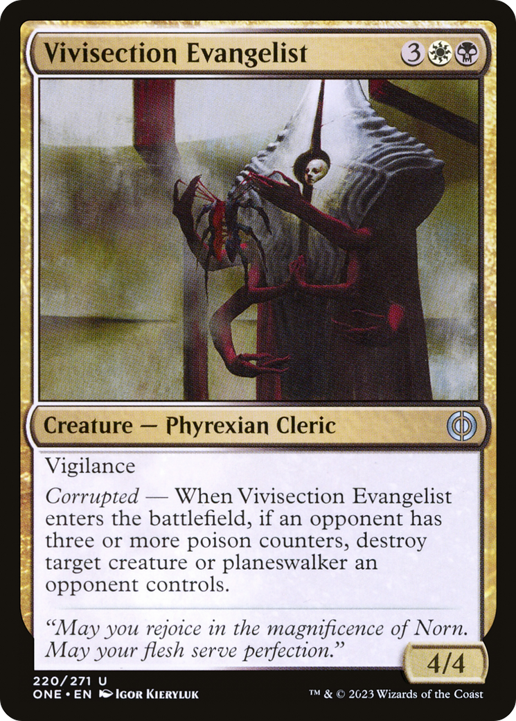 Vivisection Evangelist [Phyrexia: All Will Be One] - Magic: The Gathering - Card Brawlers | Quebec | Canada |