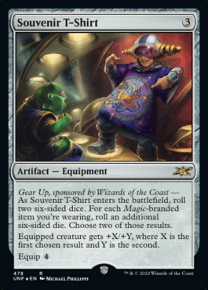 Souvenir T-Shirt (Galaxy Foil) [Unfinity] - Magic: The Gathering - Card Brawlers | Quebec | Canada |