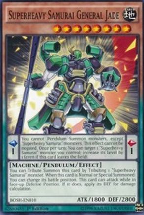 Superheavy Samurai General Jade [BOSH-EN010] Common - Yu-Gi-Oh! - Card Brawlers | Quebec | Canada |