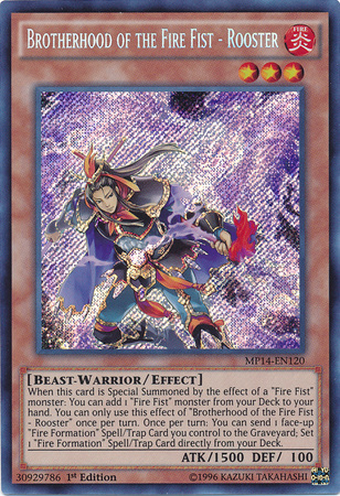 Brotherhood of the Fire Fist - Rooster [MP14-EN120] Secret Rare - Yu-Gi-Oh! - Card Brawlers | Quebec | Canada |