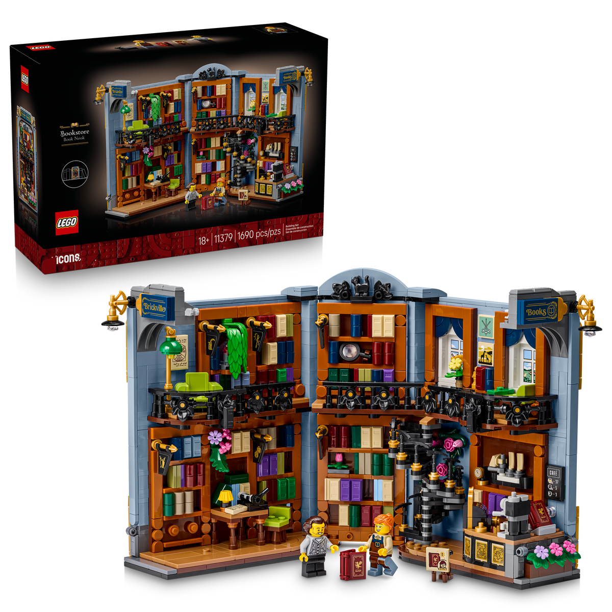 LEGO - Icons - Bookstore - Book Nook Kit - Building Kit - 11379