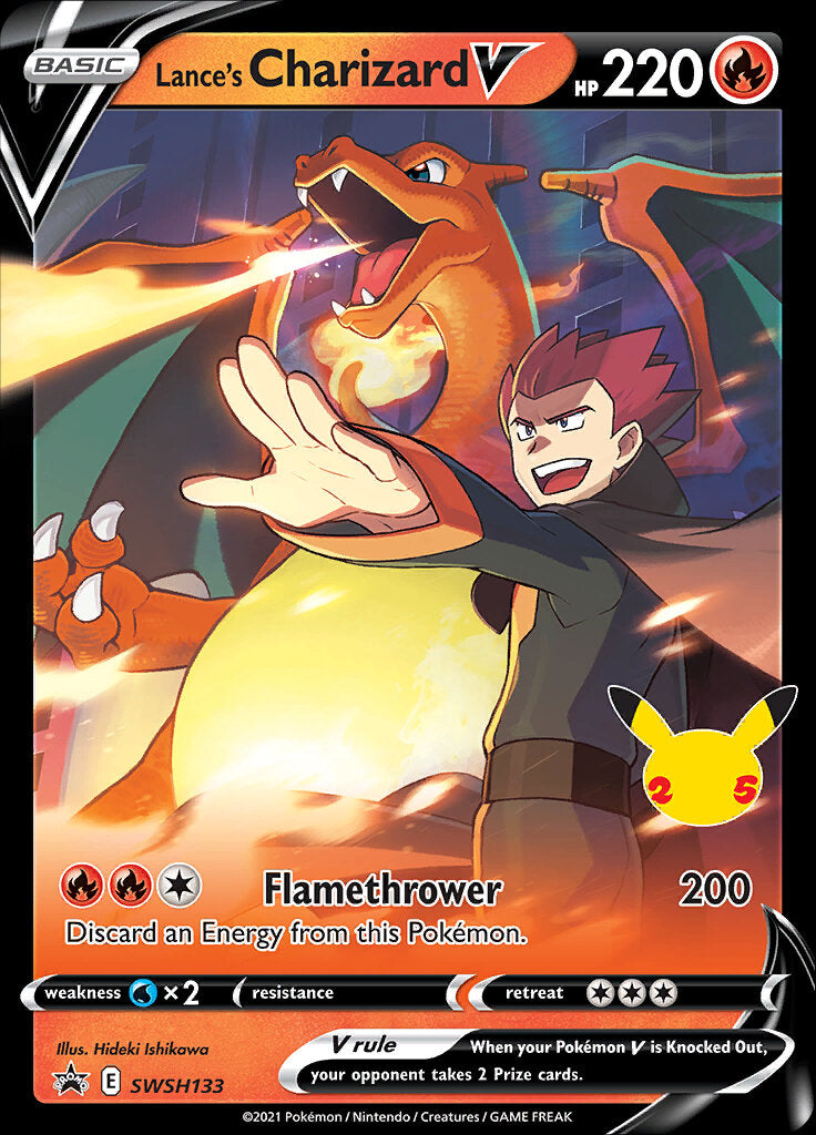 Lance's Charizard V (SWSH133) (Jumbo Card) [Sword & Shield: Black Star Promos] - Pokémon - Card Brawlers | Quebec | Canada |
