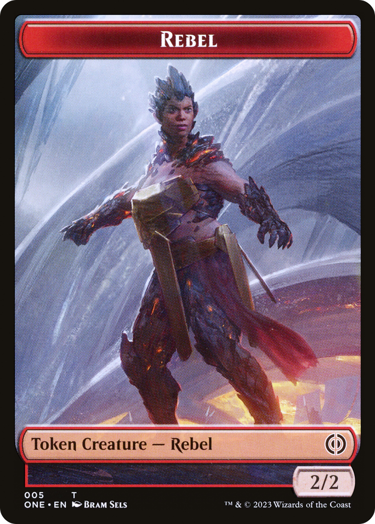 Rebel // Phyrexian Horror (007) Double-Sided Token [Phyrexia: All Will Be One Tokens] - Magic: The Gathering - Card Brawlers | Quebec | Canada |