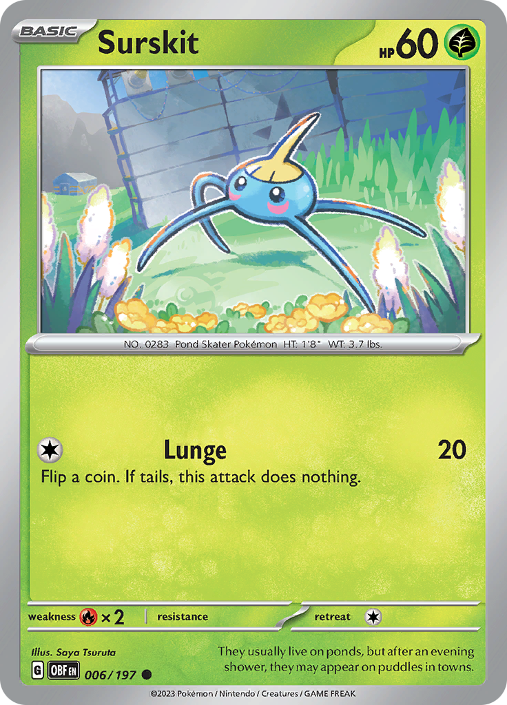 Surskit (006/197) [Scarlet & Violet: Obsidian Flames] - Pokémon - Card Brawlers | Quebec | Canada |