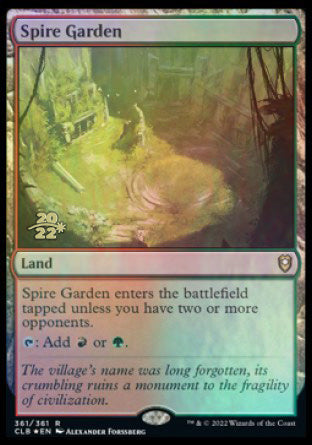 Spire Garden [Commander Legends: Battle for Baldur's Gate Prerelease Promos] - Magic: The Gathering - Card Brawlers | Quebec | Canada |